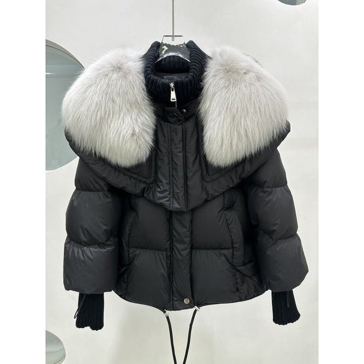Drune | Fellbesatz Pufferjacke - Luxuriöse Winterwärme - Kurzes Steppmuster - Kältewetter-Essential