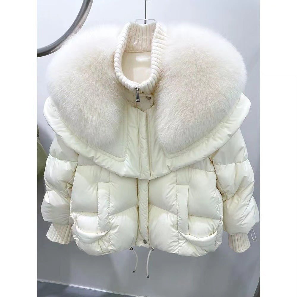 Drune | Fellbesatz Pufferjacke - Luxuriöse Winterwärme - Kurzes Steppmuster - Kältewetter-Essential