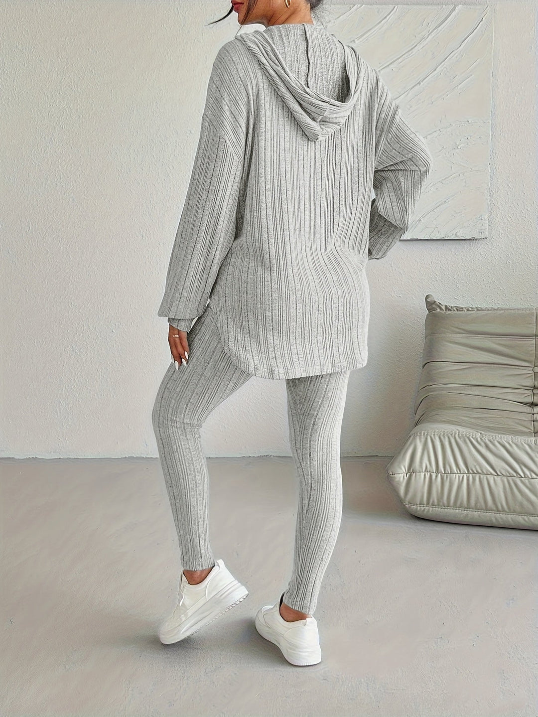 Drune | Geripptes Strick-Loungewear-Set