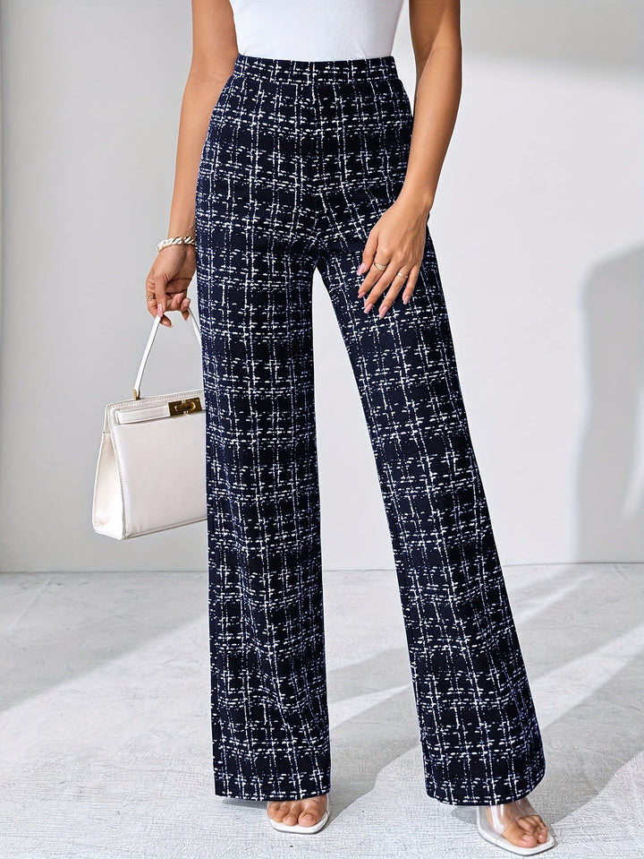 Drune | Tweed Plaid Glockenhose