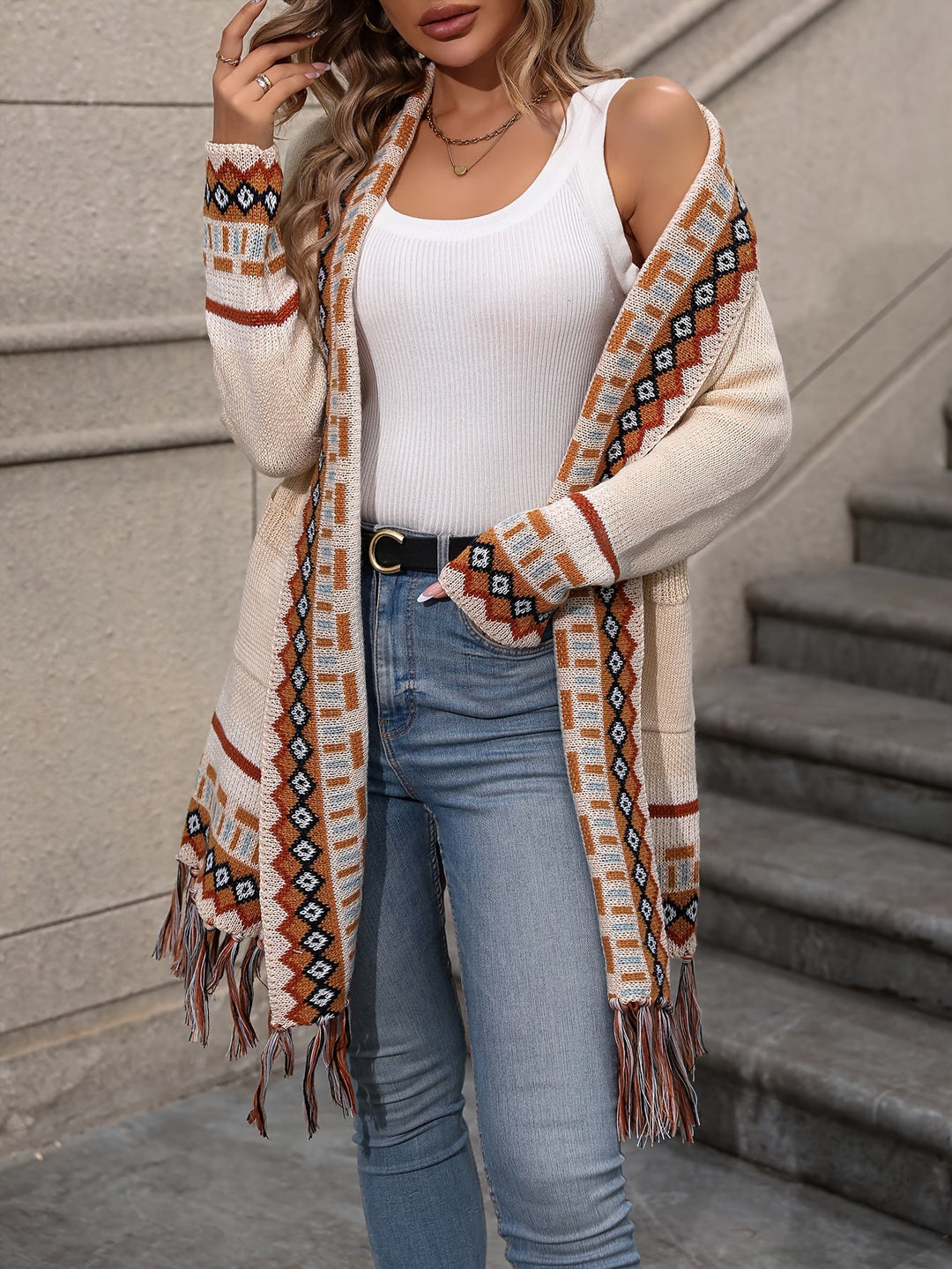 Drune | Fransen Strickcardigan