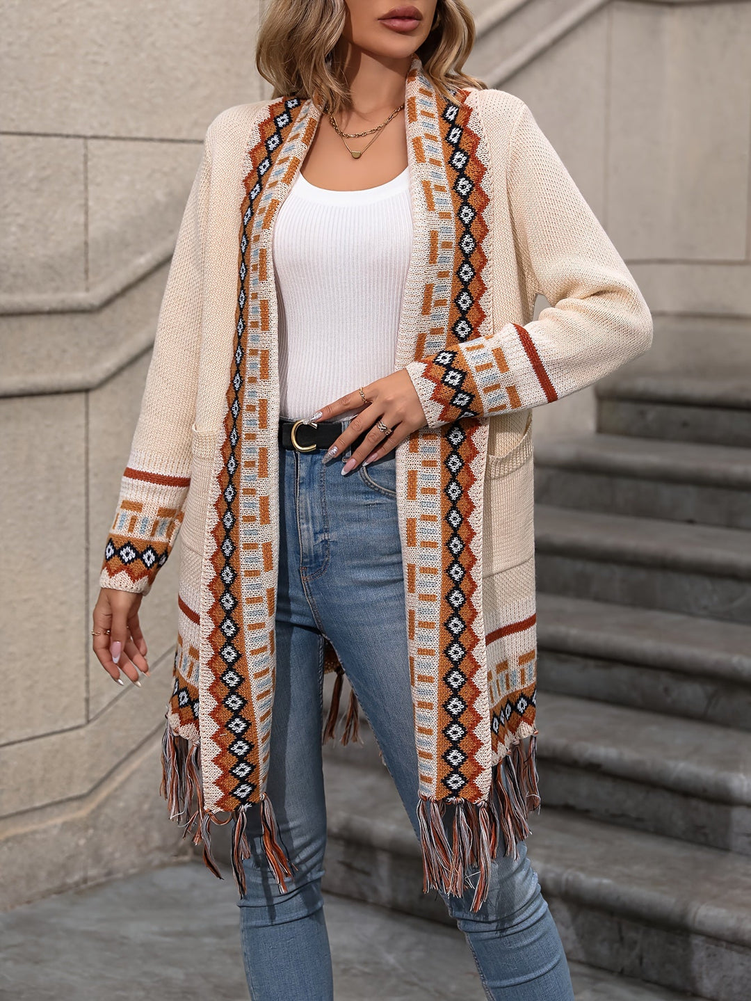 Drune | Fransen Strickcardigan