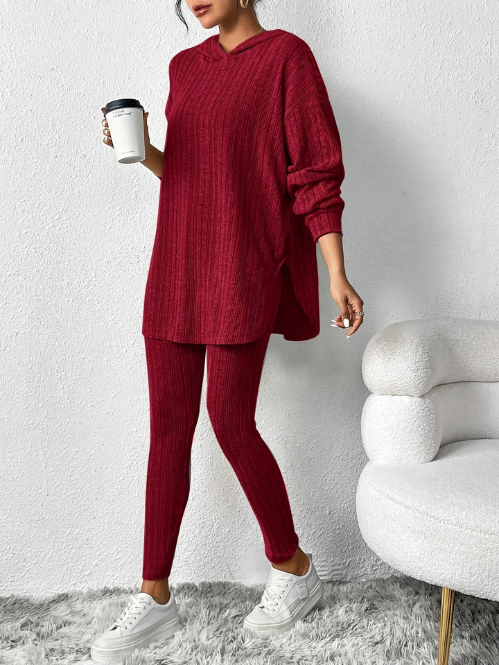 Drune | Geripptes Strick-Loungewear-Set