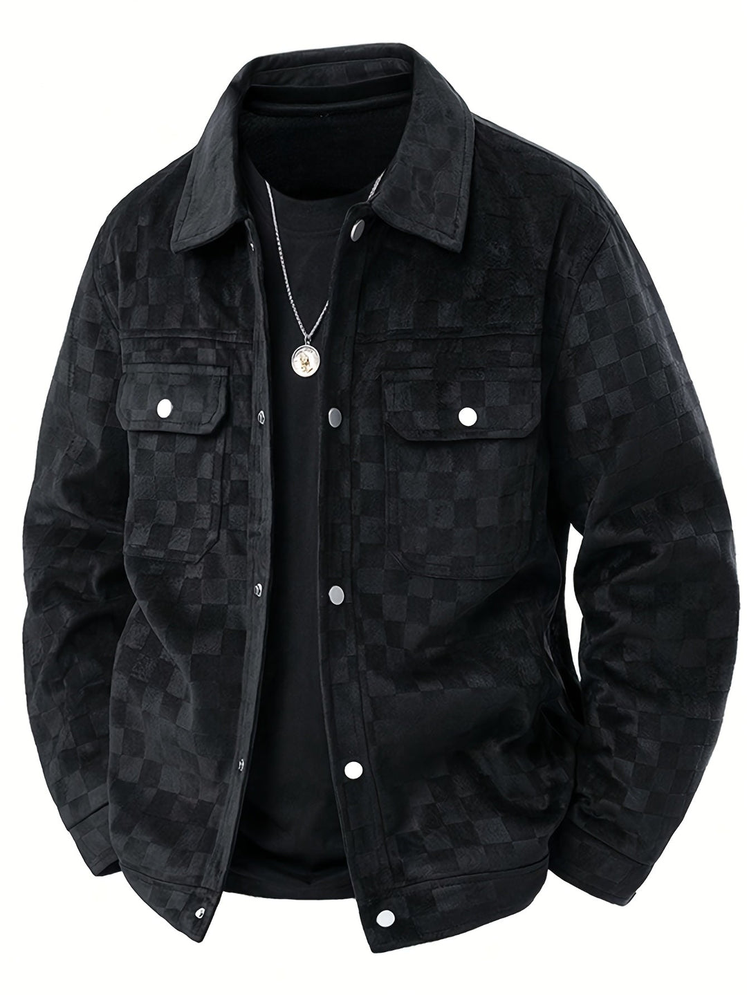 Drune | Karierte Wildlederjacke