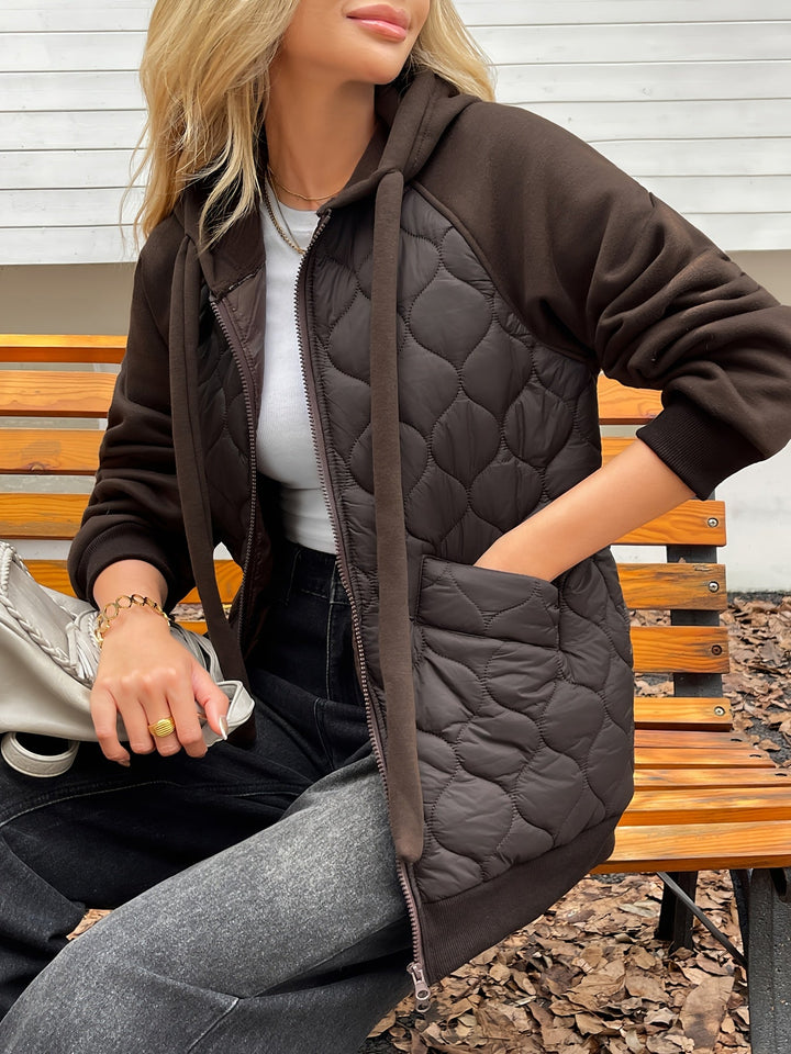Drune | Gestepptes Hoodie-Jacke
