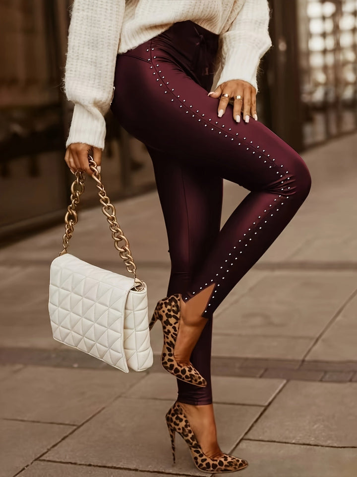 Drune | Leder Nietenhose