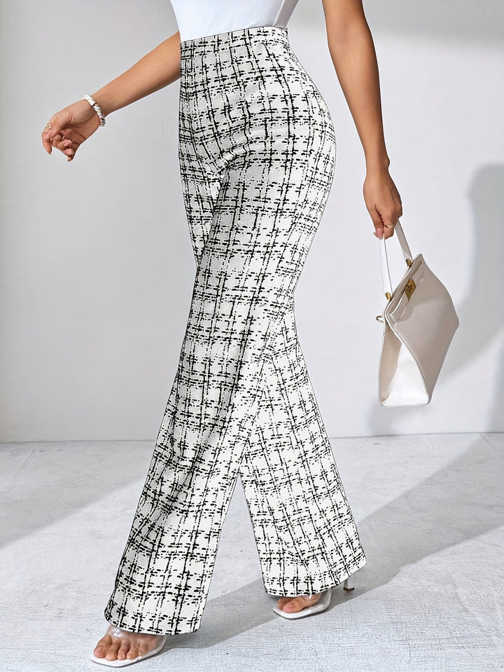 Drune | Tweed Plaid Glockenhose