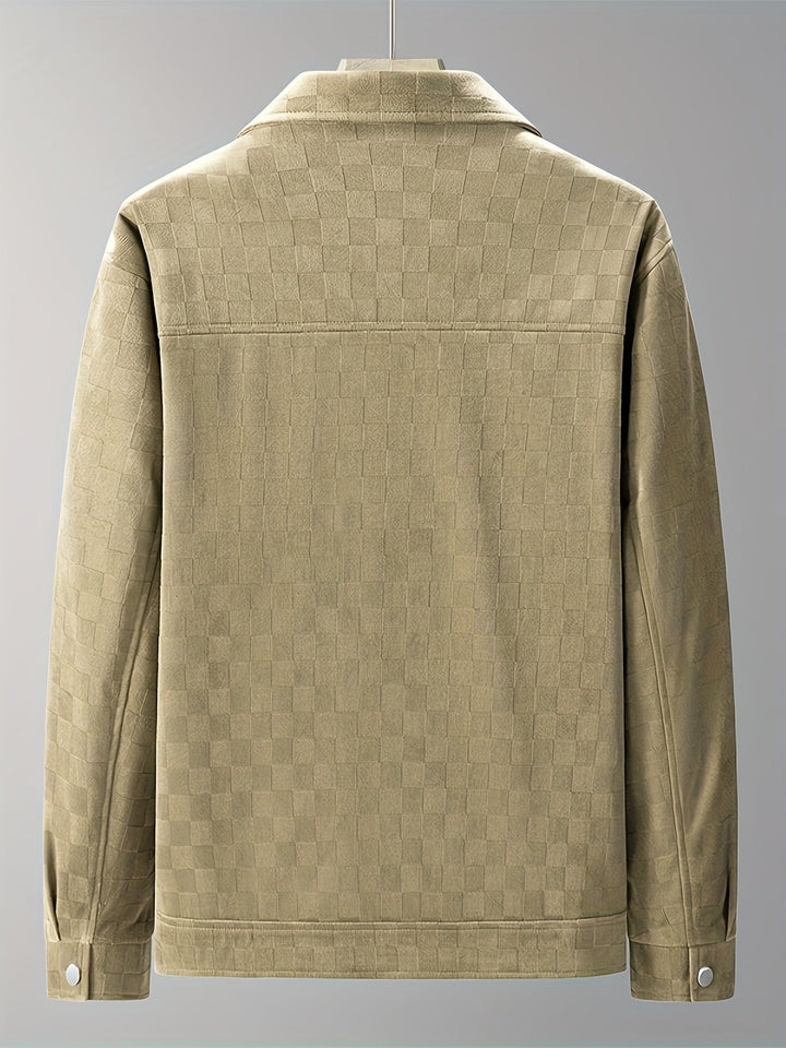 Drune | Karierte Wildlederjacke