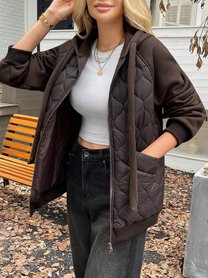 Drune | Gestepptes Hoodie-Jacke
