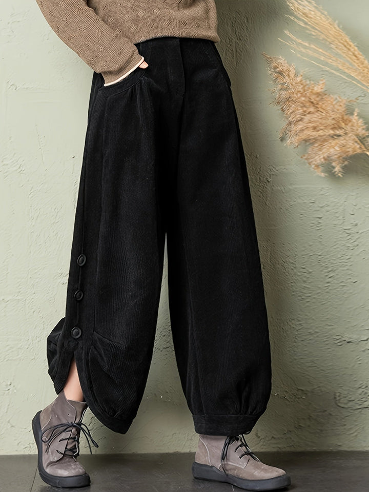 Drune | Plissierte Corduroyhose