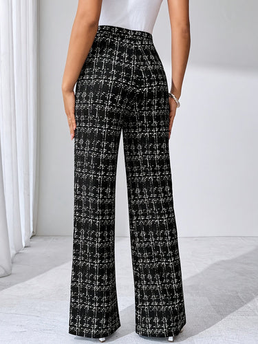 Drune | Tweed Plaid Glockenhose