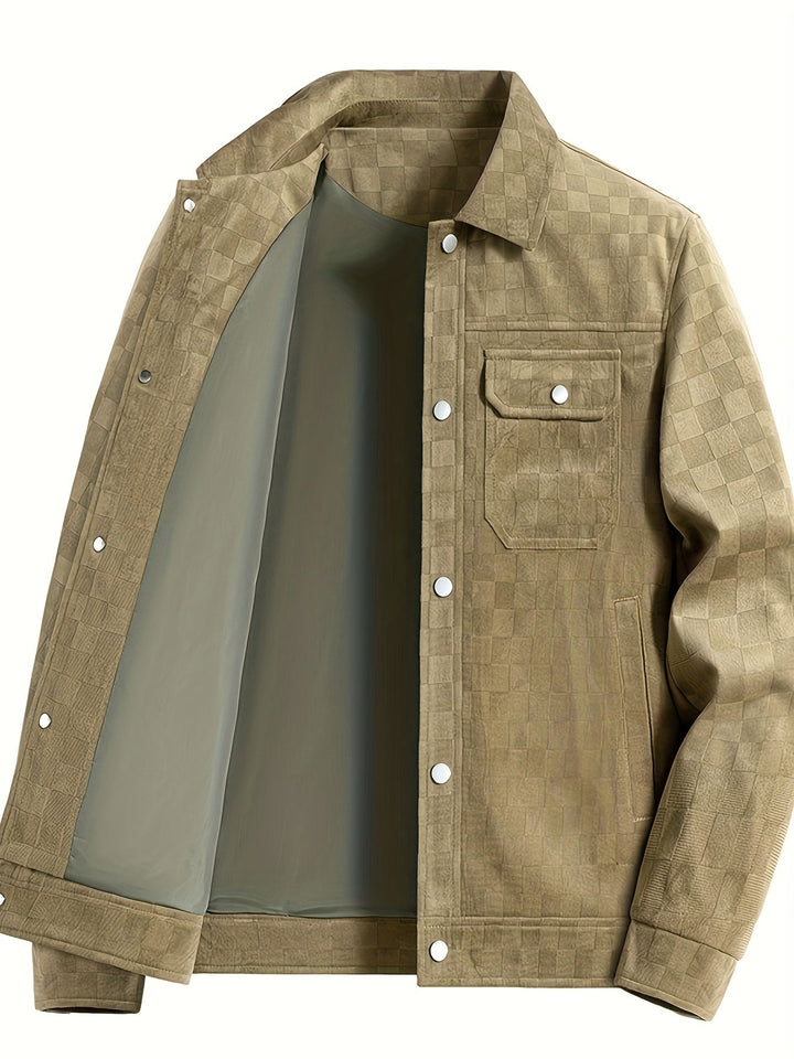 Drune | Karierte Wildlederjacke