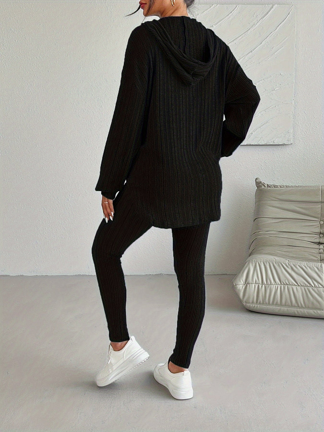 Drune | Geripptes Strick-Loungewear-Set