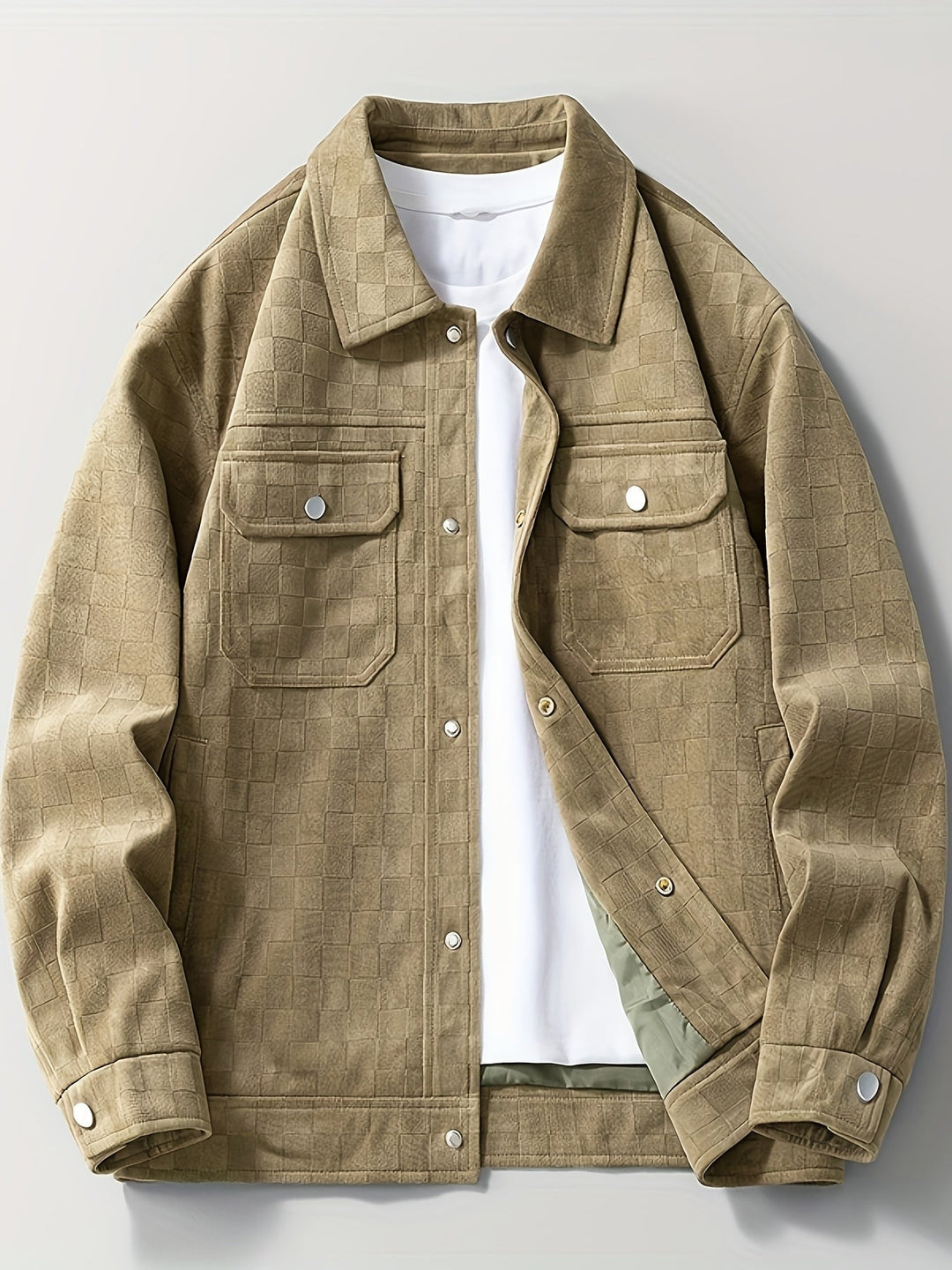 Drune | Karierte Wildlederjacke