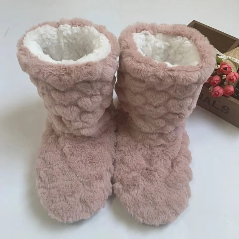Drune | Memory Foam Hausschuhe mit Fell und Thermofunktion In Stiefelettengröße