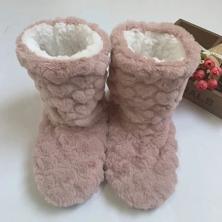 Drune | Memory Foam Hausschuhe mit Fell und Thermofunktion In Stiefelettengröße