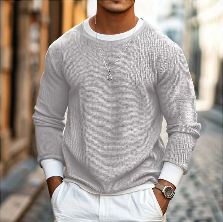Drune | Strukturierter Strickpullover Lange Ärmel Lässiger und Stilvolles Aussehen