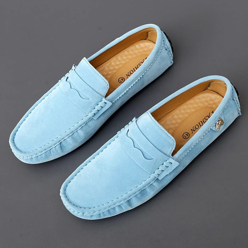 Rutschfeste Wildleder-Halbschuhe Drune