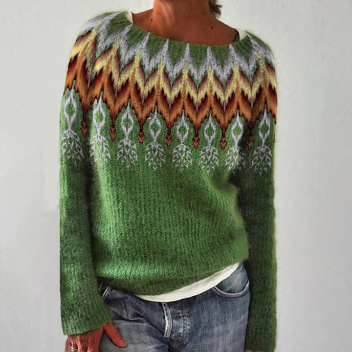 Drune | Weinlese Winterpullover Mit Muster