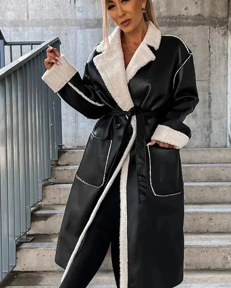 Drune | Lederjacke mit Pelz