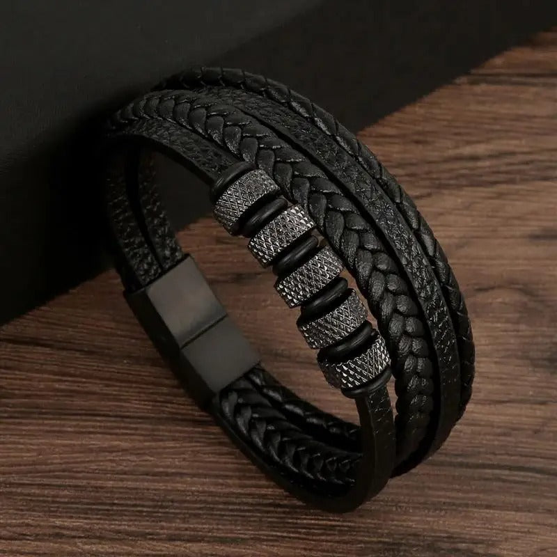 Drune | Robustes Armband Aus Echtleder Mit Schnalle