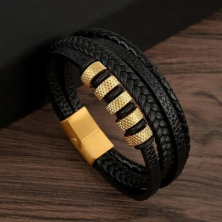 Drune | Robustes Armband Aus Echtleder Mit Schnalle