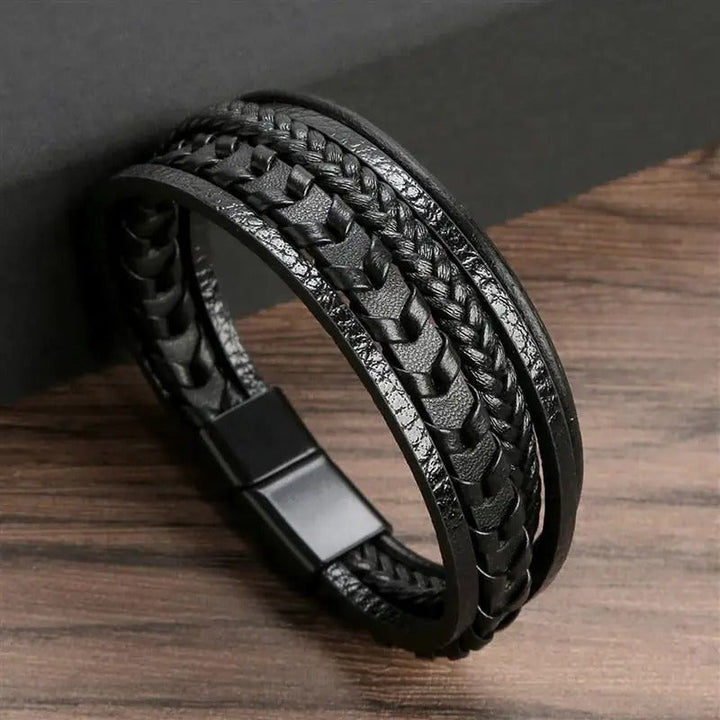 Drune | Geflochtenes Lederarmband Mit Antikem Verschluss