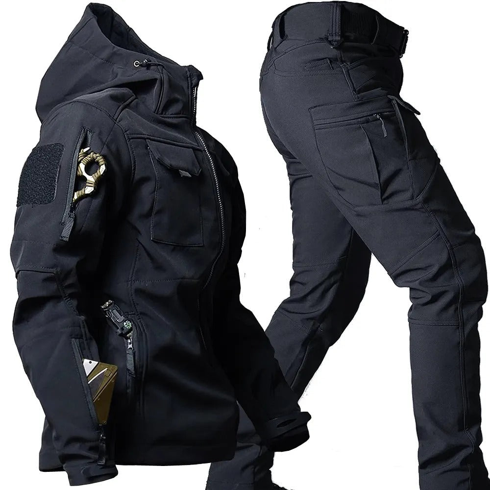 Drune | Herren Outdoor Taktik Kapuzenjacke Und Cargo Hosen Satz