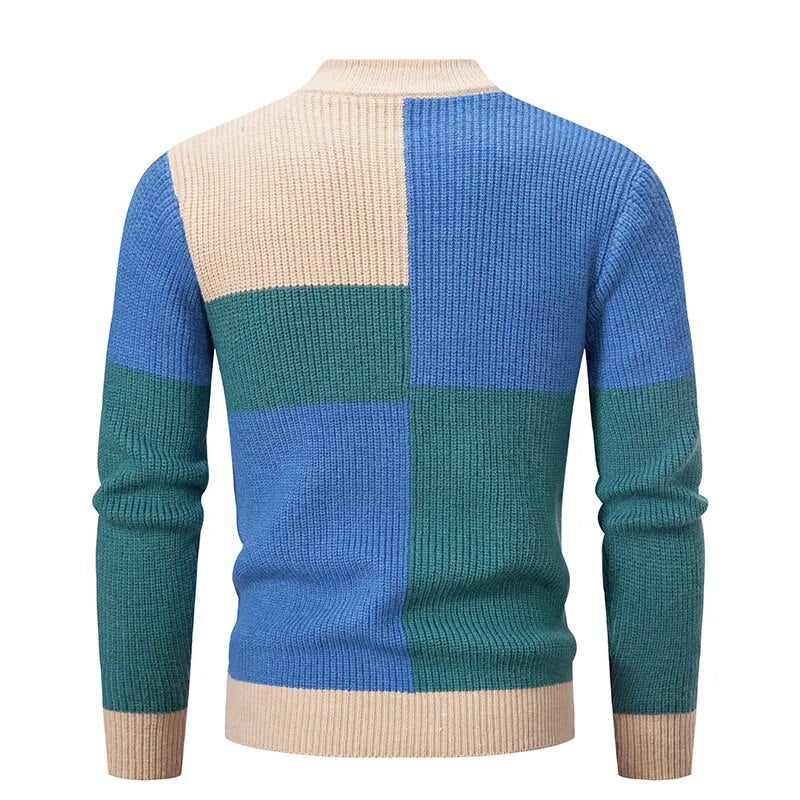 Drune | Strickblockmuster Pullover Stilvoll und Modern