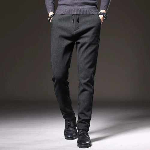 Drune | Männer Winter Fleece Warme Casual Hosen