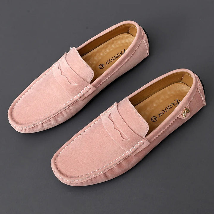 Rutschfeste Wildleder-Halbschuhe Drune