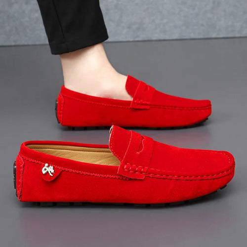 Rutschfeste Wildleder-Halbschuhe Drune