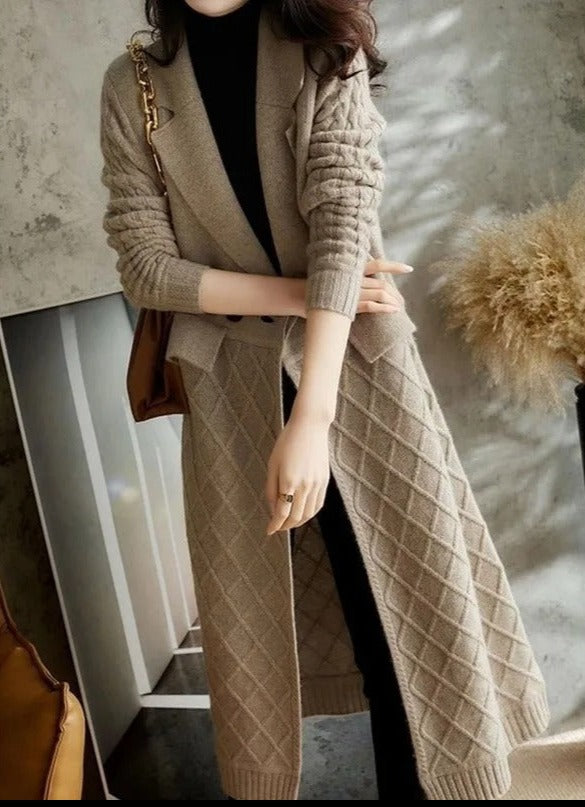 Drune Lange Strickjacke