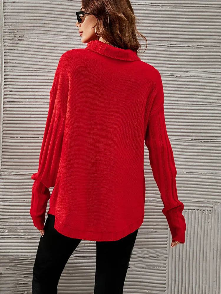 Drune | oversized Pullover mit Rollkragen