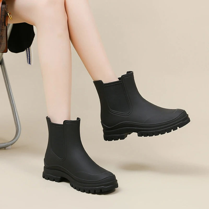 Drune | Luxuriöse Halbhohe Wasserdichte Regenstiefel Für Frauen