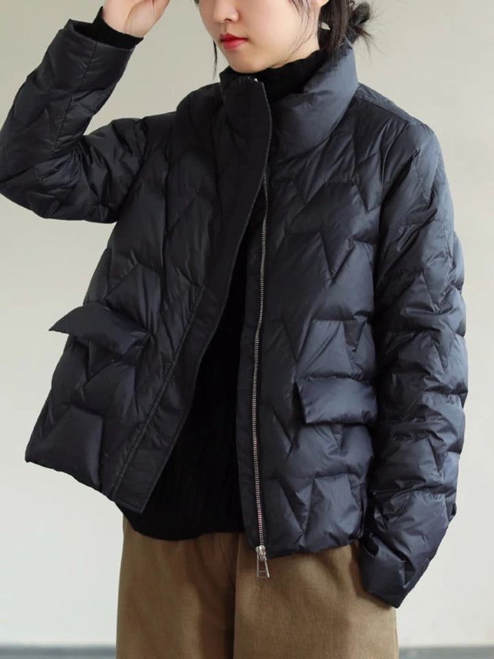 Drune | Ultraleichte Wattierte Daunenjacke Mit Stehkragen Für Frauen