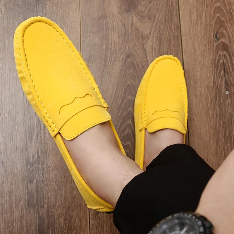 Rutschfeste Wildleder-Halbschuhe Drune
