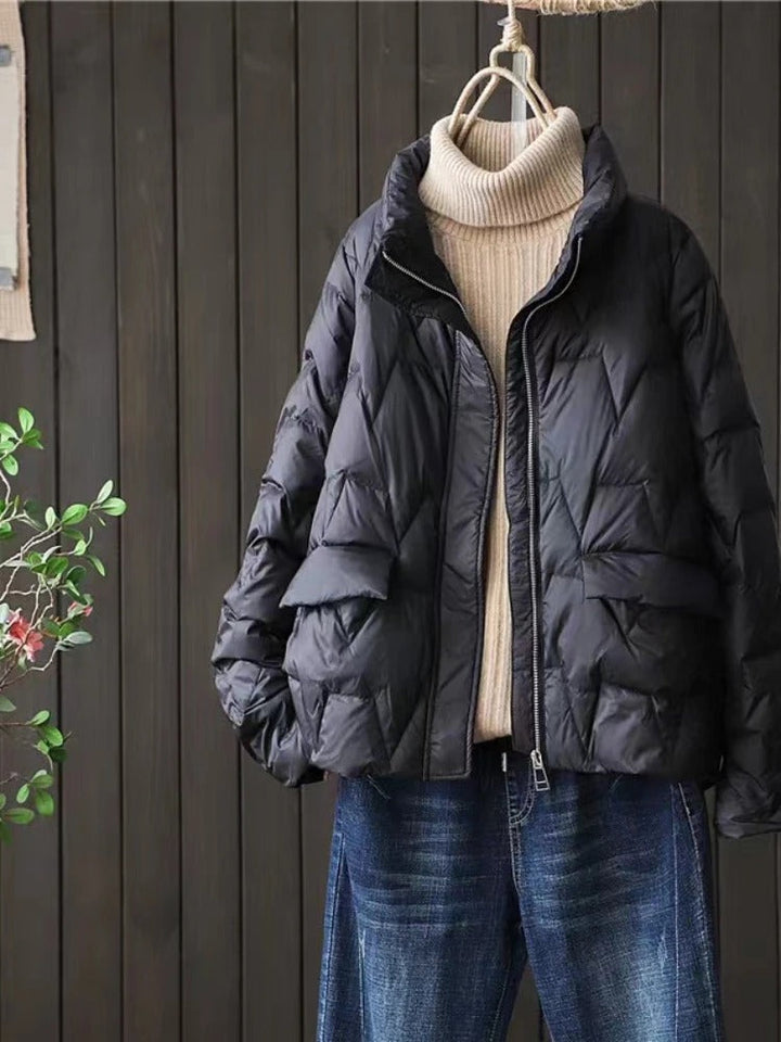 Drune | Ultraleichte Wattierte Daunenjacke Mit Stehkragen Für Frauen