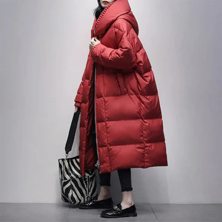 Drune | Lange Pufferjacke mit Daunenumhang