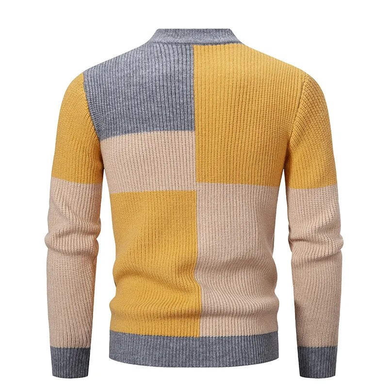 Drune | Strickblockmuster Pullover Stilvoll und Modern