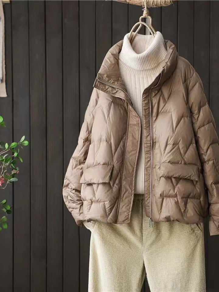 Drune | Ultraleichte Wattierte Daunenjacke Mit Stehkragen Für Frauen