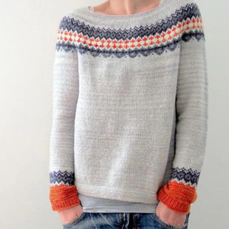 Drune | Weinlese Winterpullover Mit Muster