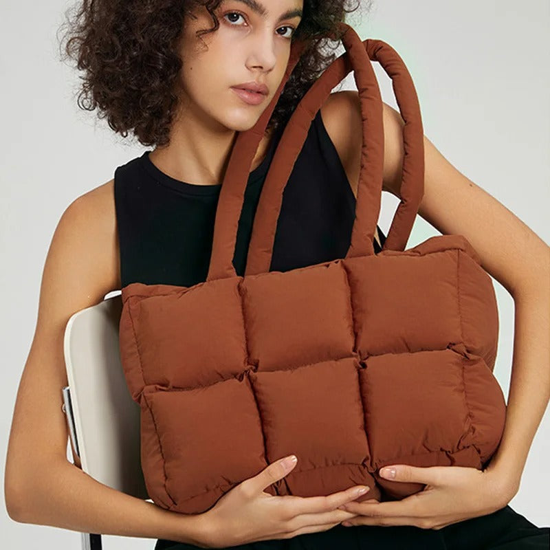 Drune | Puffer Schultertasche für Damen - Stilvolle und geräumige Handtasche