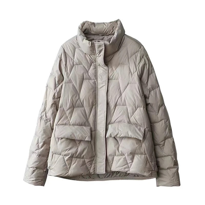 Drune | Ultraleichte Wattierte Daunenjacke Mit Stehkragen Für Frauen