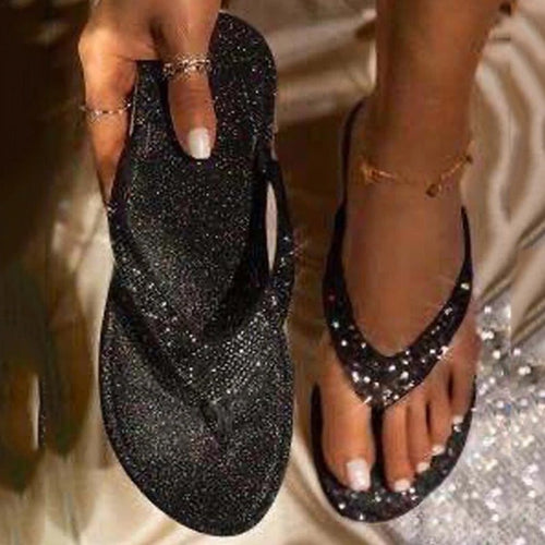 Drune | Luxuriöse Strandflip Flops Mit Strassdetails Für Damen