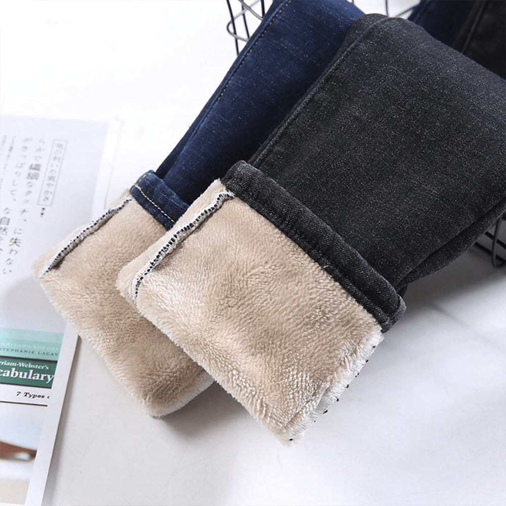 Drune | Dehnbare Warme Fleece-Jeans