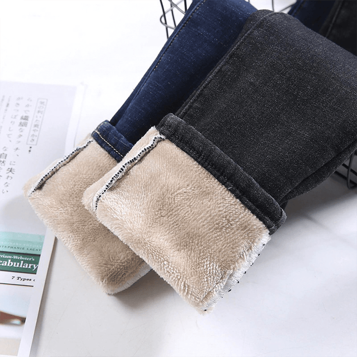 Drune | Dehnbare Warme Fleece-Jeans