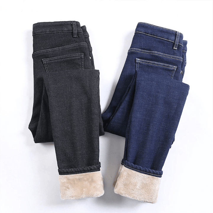 Drune | Dehnbare Warme Fleece-Jeans