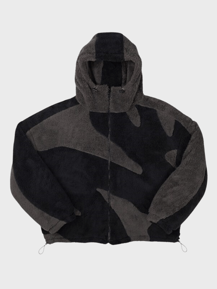 Drune | Herren Kapuzen Zip-Up Warm Fleece Jacke