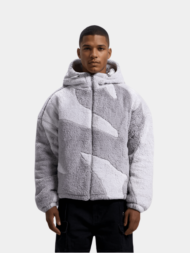 Drune | Herren Kapuzen Zip-Up Warm Fleece Jacke
